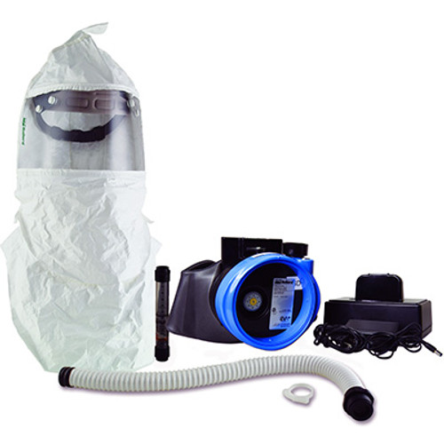 BULLARDS CC20 POWERED AIR-PURIFYING RESPIRATOR, TYCHEM SL DOUBLE BIB HOOD, RATCHED HEADBAND SUSPENSION