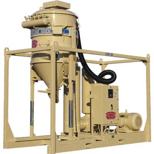 HURRICANE 500EM SKID MOUNTED INDUSTRIAL VACUUM, 2350 CFM CAPABLE OF 27" Hg, 150 HP ELECTRIC MOTOR