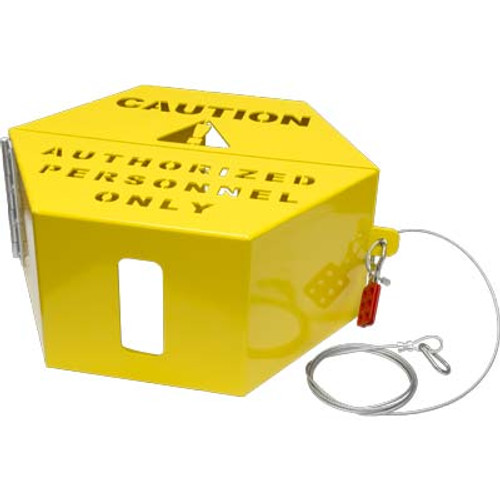 CLOSURE, 16", LOCKOUT TAGOUT ASSEMBLY, LIGHT-WEIGHT ALUMINUM,  POWDER COATED SAFETY YELLOW