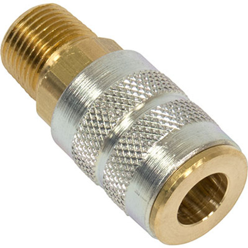 BULLARD, COMPRESSED AIR SUPPLY HOSE QUICK-DISCONNECT COUPLER, 1/4" IND. INTERCHANGE, 3/8" MALE NPT THREAD