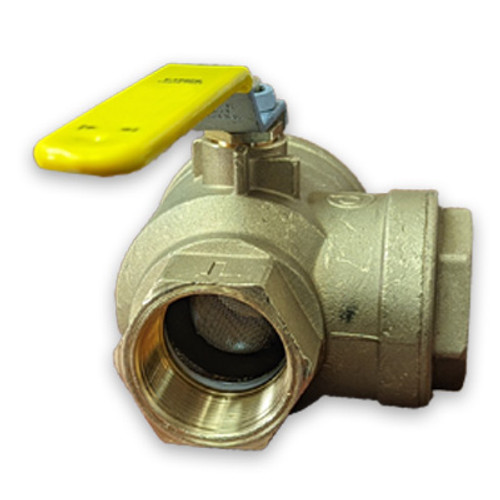 BALL VALVE, W/ FILTER, 1-1/4"