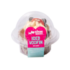 A single Vanilla Iced Carob cake doggy cupcake treat. Something really pawsome. made to share or for the larger of our furry friends... Our light sponge, topped with a tail-swishing swirl of famous yoghurt frosting and decorated with crunchy bone and edible disc in a paw print muffin wrapper.  Packaged in a super clean, food grade pod that is 100% recyclable and made with 80% minimum recycled plastic.