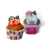 A single Vanilla Woofin with Pink Frosting cupcake treat, something really pawsome. made to share or for the larger of our furry friends... Our light sponge, topped with a tail-swishing swirl of famous yoghurt frosting and decorated with crunchy doggy bone biscuit and edible disc in a paw print muffin wrapper.
