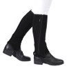 The Dublin Easy-Care Half Chaps are made from a synthetic suede material with an elastic calf to ensure a terrific fit and extra comfort with a secure top to bottom zip closure on the outside of the calf, and a popper fastening at the base for added security, they are easy to care for, durable and machine washable.