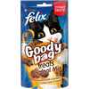 Felix Goody Bags are full of an irresistible, colourful mix of meaty and fishy treats that are all full of enticing aromas, delicious flavours and appealing textures. With three irresistible flavours in every bag, they’re triple the treat!