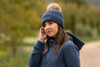 This chunky cable knit beanie is the perfect winter warmer for chilly days.

Lined with super soft micro-fleece with a detachable pom and embroidered LeMieux emblem, this hat blends cosiness and classic style for long-lasting comfort when outside in the yard or stables.

Fold the cuff as deep as you like for a versatile fit and choose from a variety of stylish colours.