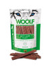 Monoprotein Snack for dogs, soft lamb fillet.

These Soft Lamb Fillets are made of 100% protein sources to provide the highest quality and the best nutritional intake. The Woolf snack, once cooked, is packed without any chemical additives, preservatives or colourings. To ensure the conservation, an oxygen absorber is placed within the bag. The pack is fitted with a zip.

Suitable for all sizes of dog.

Contents: 100g