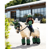 Creative and artistic Maya adds flair to everything she does. With her vibrant dark hair and stylish Hunter Green outfit, she enjoys mixing and matching her looks to her horse.

One of three interactive, fully articulated, high-quality equestrian dolls with individual personalities and matching outfits in LeMieux core colours, Maya has luscious, real-feel, brushable long dark hair and natural eyelashes. She comes wearing removable replica LeMieux riding wear in Hunter Green, with a removable riding helmet and boots.

Maya rides posture-correctly on an accessorised Toy Pony, holding the reins with her feet in the stirrups. She's self-supporting when standing and when correctly positioned on the Toy Pony Saddle.

Children are captivated by the authentic equestrian play scenarios they can create, learning about equine care through educational, imaginative, and sensory role play.

Toy Rider Maya is compatible with a collectable, colourful range of realistic and mixy-matchy Toy Rider outfits, LeMieux Toy Ponies and Toy Pony accessories, allowing pony-mad children to explore their creativity and develop their equestrian skills through play.

Suitable for ages 3+