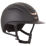 Introducing the show stopping Callisto Wide peaked riding helmet in a matt black finish with stunning high shine rose gold & black vent, finished off with a matching rose gold & black evoke logo at the forehead. A pinnacle of style, safety and sophistication.
 

Conforms to PAS 015: 2011 Standard; EN 1384 2023
Kitemarked to PAS 015: 2011
CE & UKCA marked
Lightweight ABS peaked helmet* with triple ventilation
Soft touch four-point adjustable leatherette harness
Individual centimetre sizing