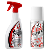 Total protection against all insects and horse flies. Power Phaser gives seven hours of protection, even if your horse sweats. An optimised blend of active ingredients guarantees stay-off effect and long-lasting effectiveness. The repellent-loss effect associated with perspiration is much less pronounced.

Power Phaser Roll On with an especially high concentration of active ingredients which protect the horse against mosquitoes, horse flies, flies and ticks, even during perspiration. Gentle on skin and perfectly suited for horses with sensitive skin. Ideal for sensitive areas such as the ears and face.