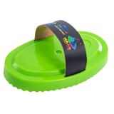 The Best Curry Comb for horses is made of stiff, durable plastic, with comfortable, yet effective teeth. The serrated edges of the curry brush are great at removing dried on mud and manure.