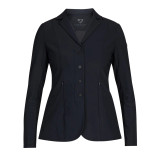 The Aubrion Optima jacket is created for elite competition performance using modern design technology, innovative fabrics, and championship ready styling. Elegant tailoring creates a sleek fit, the hidden front zip fastening and two deep vents at the back keep a shape enhancing silhouette in or out of the saddle. Breathable temperature regulating fabrics offer excellent moisture management. In-motion stretch performance allows movement without restriction and maintains a polished, competition-ready look. Chic and polished, PX combines sleek zip pockets with a pared-back silhouette, creating an understated yet striking presence. An Aubrion logo on the left sleeve adds a subtle nod to elevated equestrian design.