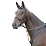 High quality leather with fully adjustable neck strap, wither straps and a removable martingale attachment.