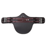 Designed for monoflap saddles, or saddles with long girth straps, the Hy Equestrian Waffle Stud Girth is specially shaped to not pinch or hinder your horse’s movement. Designed to sit in the correct position, without catching the horse behind the elbow, made from soft material with rounded edges this girth provides the ultimate in comfort. The broad belly pad provides protection, complete with a martingale attachment and ring. Stainless steel roller buckles make it easy to do up the girth but elastic at both ends prevents over tightening. Easy to wipe clean.