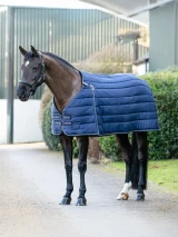 Add layers of luxury to your horse's LeMieux Arika and Kudos Rugs with this innovative, interchangeable Rug Liner. 

With deep Kudos shoulder gussets for freedom of movement, it features an antibacterial, anti-static lining with a super-soft peached hand feel to enhance shine on the coat. Its thermobonded fill won't slip or bunch for reliable added warmth and comfort when your horse needs it. An anti-absorbent outer coating helps keep the liner clean.

A slightly shorter depth means it won't peek out under rugs for a smart, streamlined look. D-rings with hook and loop tape secure the liner system at the neck, while quick-release trigger clips secure the liner system at the rear.