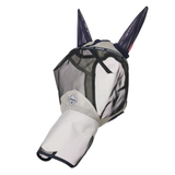 Buzz off! Keep flies from bothering your horse in the field this summer with this breathable fly mask in half and full-face styles.

3D mesh panels around the ears, nose and under the cheeks promote airflow for greater comfort in warm weather.

Stand-out mesh eye covering and a structured browband offer added clearance over the eyes for unrestricted visibility.

On full-face options, a block-out nose net covering protects the sensitive nose, with 80% UVA blocking.

Lightweight mesh ears protect from flies and insects, while a forelock slit offers extra stability and security. Fleece edges maximise comfort, raising the chances of your horse keeping the mask on all day.