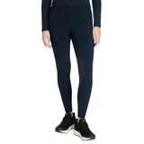 A dynamic style that's designed by equestrians specifically for jumping, with bonded four-way stretch fabric that ensures these breeches adapt and move with you as you ride. The mid-rise waist is preferred by showjumpers to offer greater flexibility through your core.

Knee grip silicone print gives you stability in the saddle with all-important mobility through your seat. The seam-free inside leg means nothing will get in the way between you and your horse. A mesh lower leg sock gives you breathability and reduced bulk under boots - ideal when you're working hard.

Silicone piping detail on the pocket lends an added, sporty detail, while signature LeMieux tab branding is a mark of reliable quality.