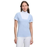 Achieve peak presentation for your best performance yet in this elegant show shirt.

The technical performance fabric, with a breathable area under the sleeve, will keep you cool and comfortable as you ride. A textured bib front adds sophistication. The beautiful neck detailing stands out from the crowd, with a pretty pleated collar detailing, finished with an invisible magnet placket. There are loops on the side to secure your stock.

Team with one of our LeMieux ready-tie stocks.