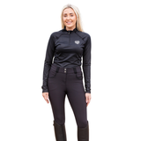 Super soft feel hybrid style breeches. As stretchy as tights but with more structure and traditional styling.
The Pro-Stretch breeches have belt loops, two large style hip pockets with a zip and double clip closure. The rear of the breeches have two faux pockets.
With a full non-slip silicone seat and Lycra sock for added comfort in your boots.
The Pro Breeches are finished with an embroidered logo to the left hip and to the rear waistband.

Super Comfortable Stretch Fabric
Traditional Styling
Non-Slip Silicone Seat
Lycra Sock