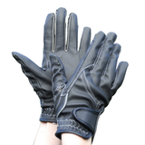 These synthetic stretch riding gloves combine comfort, flexibility, and grip for everyday riding. Contrasting grey Lycra inserts across the hand and fingers provide freedom of movement and enhanced comfort in the saddle. A reinforced little finger adds durability, while a touch-tape elasticated wrist closure ensures a secure, adjustable fit. Non-slip palms make these gloves ideal for riding.

Synthetic stretch material for comfort and flexibility
Lycra inserts across hand and fingers for ease of movement
Reinforced little finger for durability
Touch-tape elasticated wrist closure for secure fit
Non-slip design for reliable grip