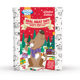 This stylish gifting tin is packed with yummy high meat Chicken Strips, Pigs in Blankets, Chicken & Carrot Dumbbells and Chicken & Calcium Bones plus a fun, tuggy rope toy. What's more, when Christmas is over, this super cool tin can be used all year round to keep your favourite Good Boy treats fresher for longer.
