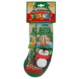 A meaty Christmas stocking for cats packed with fun and flavour containing Chicken & Cod Bites, Chicken Cookies, and Crunchy Christmas Catnip Star treats, made with real chicken and fish with no artificial colours, flavours or preservatives, plus a soft gingerbread man toy with catnip.