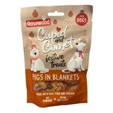 Delicious festive meaty sausages lovingly wrapped with chicken.
Low in fat and with no added salt!
Made with real meat
Feed as a treat as part of a well-balanced diet. Always provide plenty of fresh water for your pet. This pouch may a contain deoxidiser sachet which must be discarded and not fed to your pet.