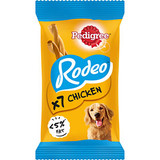 Pedigree Rodeo Dog Treats with Chicken are chewy dog treats full of delicious flavours which your dog will adore. Contains less than 5% fat / 100g and are full of goodness such as omega 3 to help keep them fit for life, vitamin E to help support natural defences, with minerals including calcium to help keep bones strong.

Suitable for adult dogs from 12 months old.