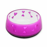 All For Paws Anti Slip Dog Bowl Pink Hearts