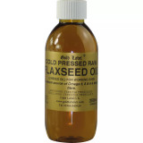 A raw, cold pressed oil in addition to feed to give a healthy shine to a dog's coat.