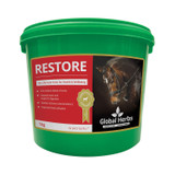 Restore Powder is the ultimate fast conditioner, liver tonic and 'pick-me-up' immune supplement. Results can regularly be seen within a very short timeframe. The formula helps to cleanse your horse by supporting the whole digestive system. Specific liver tonic herbs target the liver and whole metabolism to give your horse a 'competitive edge'. This quick-acting formula helps to maintain peak condition, support efficient digestion and bring out natural shine and colour.