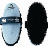 A special brush with a mixture of tight, strong coconut fibres. Particularly useful for the grooming of grays or white horses. Excellent for removing stubborn stains.

Silver/blue lacquered back with black leather hand strap