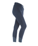 SaddleHugger breeches benefit from CreoraÂ® 4-way stretch knitted fabric for super comfort and fit. With a self-fabric contoured seat and knee strappings, flat front, belt loops outer zip hip pocket and self-coloured leg cuffs.