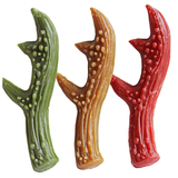 Dental dog chews can be full of sugar and too hard for dogs, we offer the vegetable antlers range. This low sugar and fat grain-free chew is a superb alternative – with a variety of flavours to choose from. Antlers are 17cm