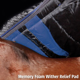 Comfortable, durable, remarkable value. The WeatherBeeta ComFiTec Plus Dynamic II High Neck Medium/Lite comes packed with great features, including a super strong and durable 1200 denier triple weave outer shell with repel shell coating that is both waterproof and breathable, memory foam wither relief pad that contours to the horse's shape and lifts the rug off the wither to reduce rubbing and provide added comfort, quick clip front closure offering maximum adjustability and is compatible with the WeatherBeeta liner system. This rug also offers 100g of polyfill which is easily identified with the WeatherBeeta temperature gauge badge, also featuring an extra large tail flap for maximum protection, reflective strips on front each side and tail flap for extra visibility, traditional side gussets for natural movement, twin low cross surcingles and elasticated, adjustable and removable leg straps for a secure and comfortable fit. Hydrostatic Pressure Tested to 2000mm plus.