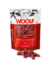 These Soft Cranberry Strips are made of 100% protein sources to provide the highest quality and the best nutritional intake. The Woolf snack, once cooked, is packed without any chemical additives, preservatives or colourings. To ensure the conservation, an oxygen absorber is placed within the bag. The pack is fitted with a zip.

Suitable for all sizes of dog.

Contents: 100g