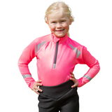 A must have addition to your wardrobe! This new base layer is perfect worn alone in the summer months or as a layer in colder weather. Made from fluorescent, stretch material, not only allowing for a full range of movement but also allows for optimum visibility. With reflective detailing the arms and shoulders to shine bright when light hits. Finished with a ¾ zip. A must have addition to your wardrobe! This new base layer is perfect worn alone in the summer months or as a layer in colder weather. Made from fluorescent, stretch material, not only allowing for a full range of movement but also allows for optimum visibility. With reflective detailing the arms and shoulders to shine bright when light hits. Finished with a ¾ zip.