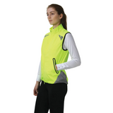 This gilet from the Reflector range boasts a lightweight material and handy zip pocket, perfect for hacking out in warmer weather. The fluorescent yellow fabric and reflective strips are ideal to be safe and be seen! ‘Please Pass Wide and Slow’ is printed on the back.