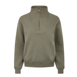 An update to one of the favourite best-selling styles, this relaxed-fit quarter zip sweater is a LeMieux must-have for good reason.The ribbed quarter zip neck makes for easy outfit changes, while the LeMieux embroidered logo on the back of the neck stands out from the crowd.

Drop shoulder styling is easy and comfortable to wear, with added cosiness from the soft carbon brushback fleece material. The ribbed hem and cuffs keep the cold at bay.Easy-access side-entry pockets are ideal for keys, cold hands and treats. Available in a selection of adorable gelato-toned colours, it's the perfect layer for any season.