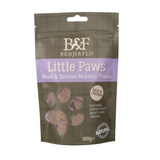 Benji & Flo “Little Paws” natural dog treats combine delicious flavours from real meats, vegetables and wholesome ingredients. These treats are free from artificial additives and not only satisfy your dog’s taste buds but also support their health with nutritious, low-calorie goodness. These Move & Groove Mobility Treats are packed with tasty chicken, salmon oil, glucosamine and chondroitin to help maintain your dog’s joints. Making them a popular healthy treat for your best friend!