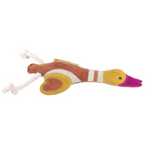 The Benji & Flo Country Dog Toy range, are the perfect toys to keep your dog amused! Made from a natural suede filled with sustainable jute fibres and features a braided rope, perfect for interactive play time or chewing – great for throwing and playing fetch with. This tough, long lasting and eco-friendly toy will keep your dog entertained for hours!Pets should always be supervised when playing with toys. Remove if your dog chews off any pieces. Not machine washable. No toy is indestructible.