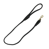 Sleek and sophisticated rolled leather lead with soft rolled handle. Featuring a robust clip for durability and longevity. Replace lead at the first sign of damage. Complete the look with a matching collar, choose from Black/Brass or Tan/Rose Gold. 120cm long (including handle) x 20mm wide. Sleek and sophisticated rolled leather lead with soft rolled handle. Featuring a robust clip for durability and longevity. Replace lead at the first sign of damage. Complete the look with a matching collar, choose from Black/Brass or Tan/Rose Gold. 120cm long (including handle) x 20mm wide.