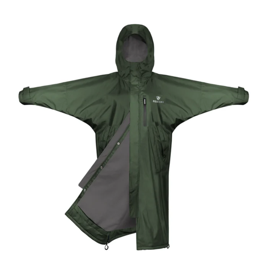 EQUIDRY Evolution Thin Fleece Coat Black Forest Green/Grey