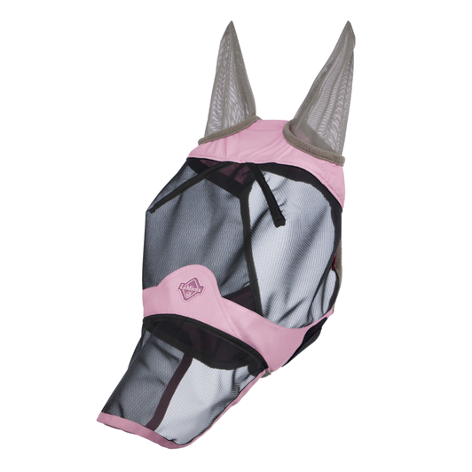 Keep irritating flies at bay with the Visor-Tek Fly Mask. Made from breathable black mesh for improved visibility with a distinctive hexagon pattern, this mask ensures a clear, unobstructed view without compromising on comfort. It also provides 70% overall UV protection.

The generous fit over the eye darts allows for clearance across both eyes. Plus, the polar fleece binding around the edge and below the ears allow for breathability and help prevent rubbing. 

We've also added smooth stretch mesh across the ears for extra breathability – especially in summer – while protecting your horse from flies. The extended nose section provides sensitive noses with even further protection from the sun.

Offered in our seasonal colours you can coordinate your look in style!