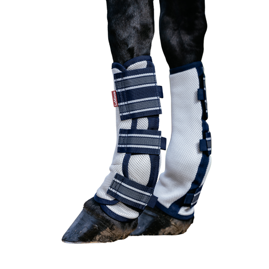 Fight the flies with the protection of Arika Mesh Fly Boots, perfect for the field or stable.

The lightweight, highly breathable 3D mesh outer keeps legs cool, allowing air to flow through the boot. Flexible reinforced webbing retains the tall shape, while the darted fetlock fits close to the leg. Hook and loop tabs ensure a precise fit.

The super soft mesh inner lining provides complete comfort. These boots can also help prevent ticks and bot eggs.

Sold in a set of four, including two front and two hind boots.