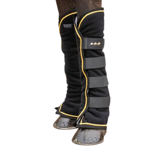 The Supreme Products Royal Occasion Boots are the perfect choice for those looking for a versatile set of boots. Ideal to use when travelling, in the stable and warming in, these boots will support and protect legs, keeping them nice and clean before competitions. Made from soft luxury fleece featuring extra strong touch tape fastenings, they provide a comfortable and secure fit and look great when paired with the rest of the Supreme Products Royal Occasion collection! Sold as a set of 4 boots. The Supreme Products Royal Occasion Boots are the perfect choice for those looking for a versatile set of boots.