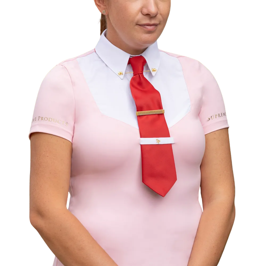 This beautifully crafted and meticulously designed short-sleeved show shirt not only offers the perfect fit but also benefits from a buttery soft material with advanced breathability, four-way stretch, and anti-UV (50+) properties. Tailored to perfection, it features a stiff, crisp collar with pin holes for the picture-perfect look when worn under a competition jacket. Quick-drying and easy to care for, it is the perfect addition to your competition wardrobe. Beautifully finished with subtle and elegant signature Supreme Products gold branding, this truly luxurious competition shirt will help you perform and feel your best on show day. Machine washable at 30 degrees.