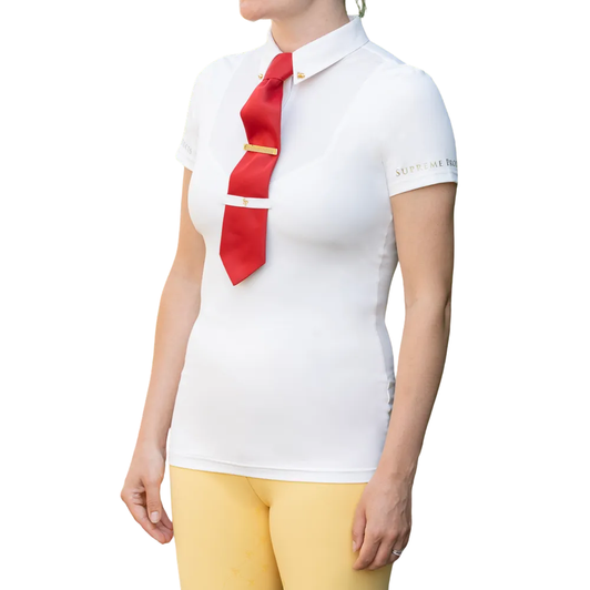 Supreme Products Short Sleeve Champion Show Rider Competition Shirt with Zip