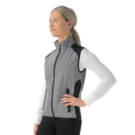 Be safe and be seen with this highly reflective gilet. An innovation in riding safety, the gilet delivers a scintillating white glow when subjected to a vehicle’s headlights. The ultra-light material is also wind resistant and breathable with two front pockets and a back pocket. Machine washable.