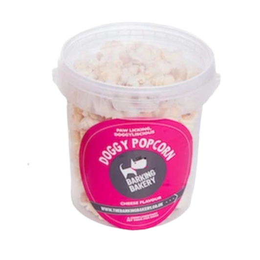 Our pupcorn is made from fun and crunchy puffs of cheesey MSG free flavoured popped corn and is an ideal dog training aid or low calorie treat. Pupcorn Calories: 4 calories per tub Pupcorn Shelf-life: 12 months